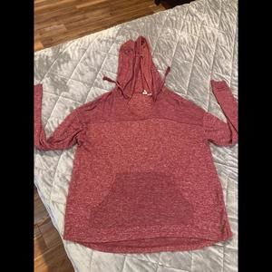 Roxy Thin Hoodie Womens 10 L Sweatshirt Tassel Surfer  Loose Fit Scoop Neck